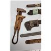 Image 3 : 11 assorted vintage pipe wrenches