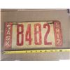 Image 1 : Sask 1917 license plate 8482