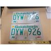 Image 1 : Matching pair Saskatchewan license plates DYW 926