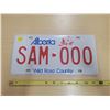 Image 1 : Alberta "Wild Rose Country" sample license plate SAM-000