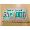 Image 1 : Saskatchewan wheat sheath sample license plate SAM-000