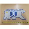 Image 1 : Nunavut "Explore Canada's Arctic" sample license plate 000