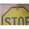 Image 2 : yellow steel stop sign 24" x 24"