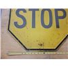 Image 4 : yellow steel stop sign 24" x 24"