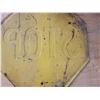 Image 7 : yellow steel stop sign 24" x 24"