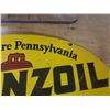 Image 9 : double sided Pennzoil advertising sign 31" x 18"