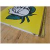 Image 2 : double sided White Rose Gasoline pump advertising sign 17.5" x 18"