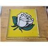 Image 8 : double sided White Rose Gasoline pump advertising sign 17.5" x 18"