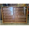 Image 1 : Very nice XL plexiglass top wooden display case with shelves 45" X 31" X 3.5"