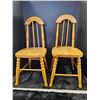 Image 1 : 2 wooden children's chairs, one needs repair - chairs match table in lot 1605