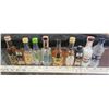 Image 1 : 10 mini collectible liquor bottles - most full, some partial or empty (see pictures)