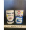 Image 1 : Gulf Gulf pride & Texaco Havoline motor oil tins 1 qt (full)