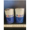 Image 2 : 2 Mobil oil oil tins 1 qt (full)