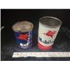 Image 2 : 2 Mobil oil oil tins, 1 Lubrite 1 us qt.