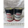 Image 1 : Esso motor oil, Marvel lube Esso cans empty