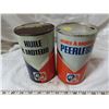 Image 2 : Pair of B/A 1 qt cans motor oil and Perrless motor oil