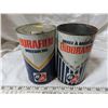 Image 2 : Pair Durafilm, 1qt motor oil can B/A pair