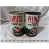 Image 1 : B/A Peerless motor oil cans 1 qt cans empty