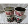 Image 3 : B/A Peerless motor oil cans 1 qt cans empty