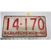 Image 1 : 1940 Saskatchewan license plate - 14-170