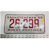 Image 1 : 1958 Saskatchewan license plate - 26-299