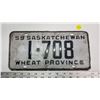 Image 1 : 1959 Saskatchewan license plate - 1-708