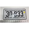 Image 1 : 1959 Saskatchewan license plate - 30-833