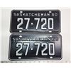 Image 1 : Pair of 1960 Saskatchewan license plates - 27-720