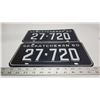 Image 2 : Pair of 1960 Saskatchewan license plates - 27-720