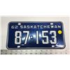 Image 1 : 1962 Saskatchewan license plate - 87-153