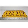Image 2 : 1967 Centennial Saskatchewan license plate - 172-919