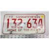 Image 1 : 1973 RCMP Saskatchewan license plate - 132-634