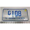 Image 1 : 1976 Saskatchewan license plate - G108