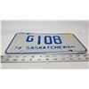 Image 2 : 1976 Saskatchewan license plate - G108