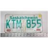Image 1 : 1983 sticker, Saskatchewan license plate - KTM-855