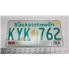 Image 1 : 1984 sticker, Saskatchewan license plate - KYK-762