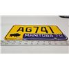 Image 2 : Manitoba license plate, with 1970 corner piece of plate - AG 74I