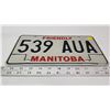 Image 2 : 1983 stamped, Manitoba license plate - 539 AUA