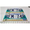 Image 2 : Pair of Manitoba license plates - BFM 748