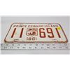 Image 2 : 1961 Prince Edward Island (PEI) license plate - 11-691