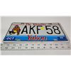 Image 2 : 1993 sticker, Yukon license plate - AKF-58