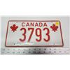Image 1 : Canada license plate - 3793