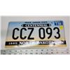Image 1 : 1989 Centennial North Dakota license plate - CCZ-093
