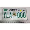 Image 1 : 1991 sticker, Oklahoma license plate - YLA-880