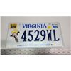 Image 1 : 1995 sticker, Virginia license plate - 4529WL