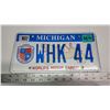 Image 1 : 1896-1996 Centennial Michigan license plate - WHK 44