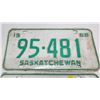 Image 3 : Pair of 1968 Saskatchewan license plates - 95-481