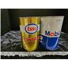 Image 4 : 2x 1 quart oil tins - Esso *& Mobil oil (full)