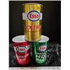 Image 1 : 3x Esso 1 quart oil tins - full, Essolube HD
