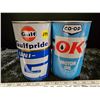 Image 1 : Gulf Pride 1 quart motor oil (full) & Co OP OK Motor oil (full)